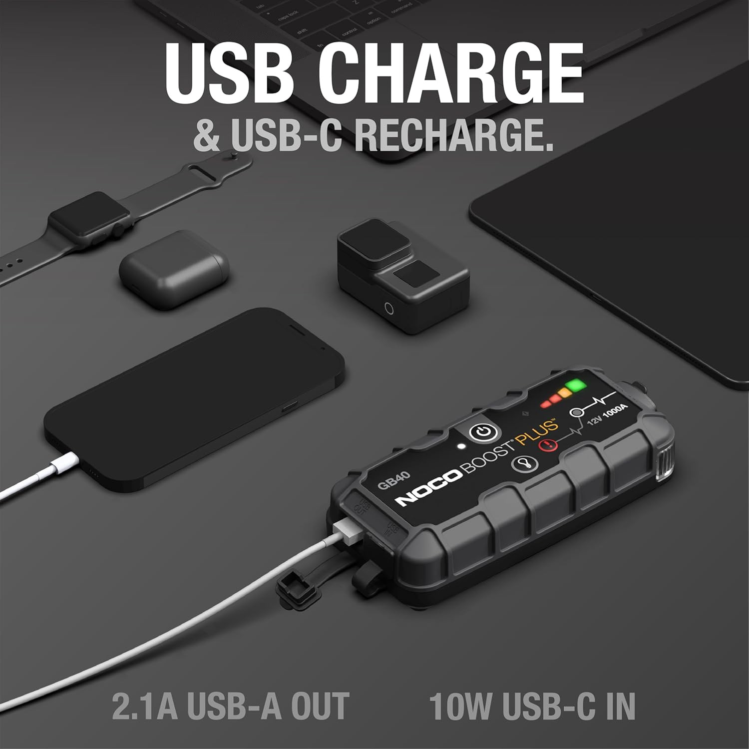 NOCO Boost Plus GB40 1000A – Arrancador de Batería 12V para Auto