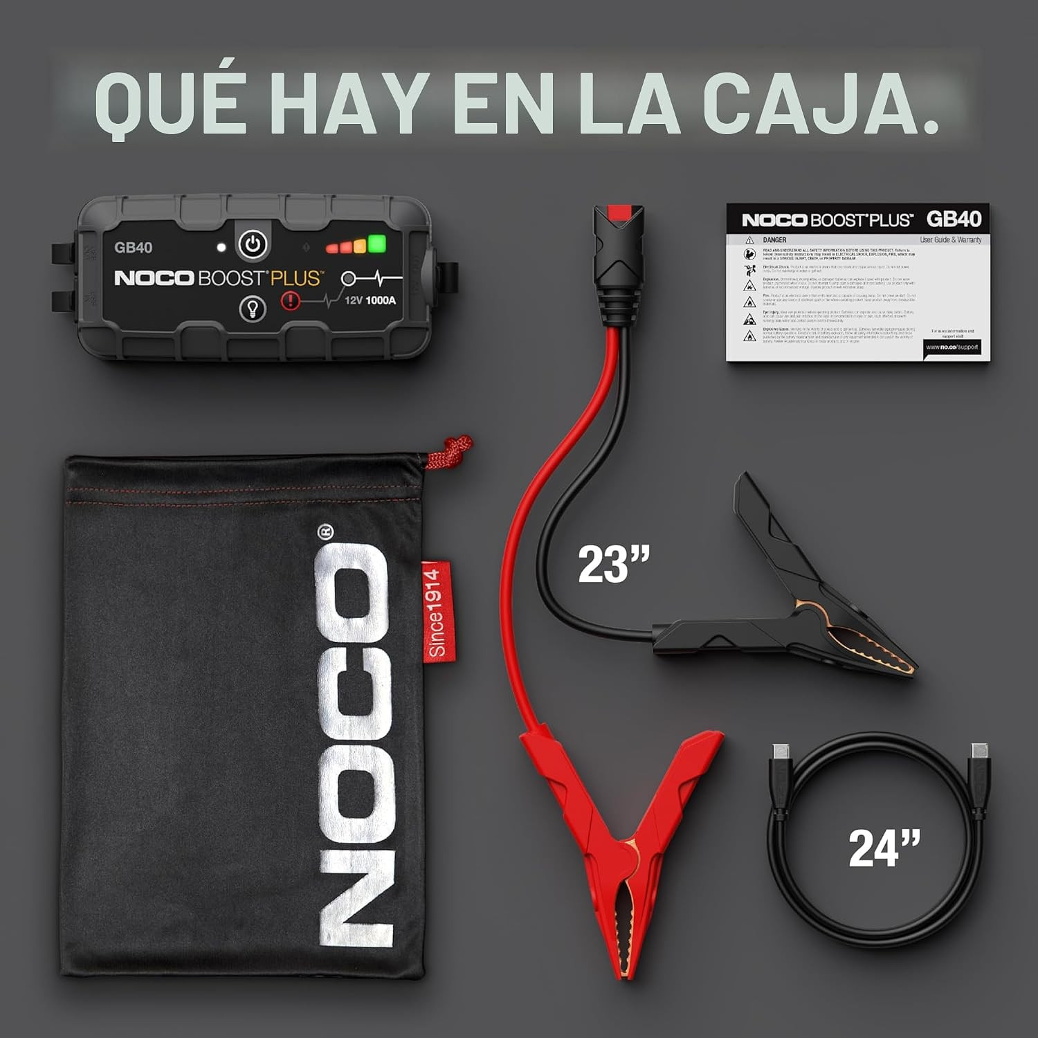 NOCO Boost Plus GB40 1000A – Arrancador de Batería 12V para Auto